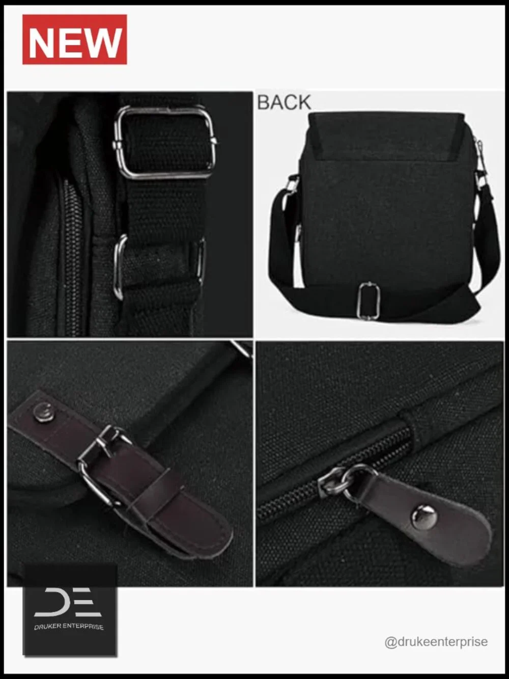 Vintage Canvas Messenger Bag Crossbody Shoulder Travel Satchel